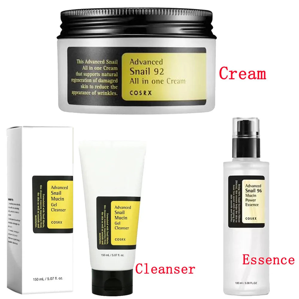 Advanced Snail 96 Mucin Power Essence/Cleanser/Cream Moisturizing Smoothing Nourishing Korean Cosmetics Skin Care Wholesale