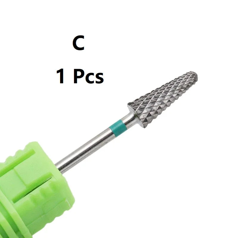 5mm Cone Carbide Nail Drill Bit 3/32" Milling Cutter For Manicure Rotary Burr Nail Bits Electric Drill Accessories Tool