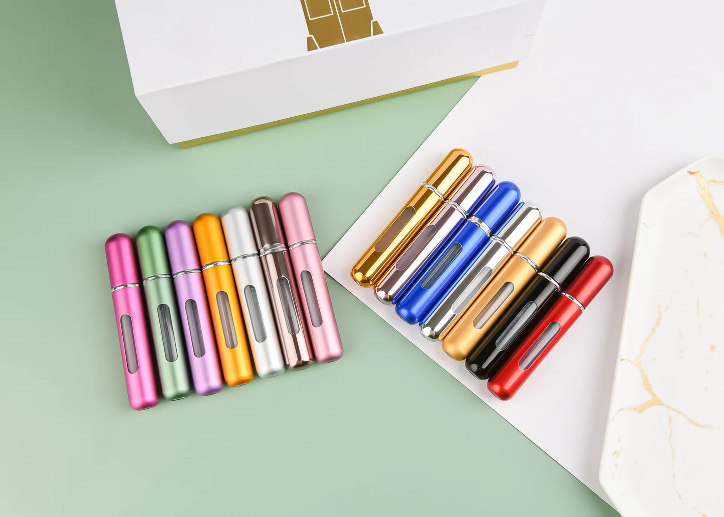 8/5ml Perfume Atomizer Portable Liquid Container For Cosmetics Traveling Mini Aluminum Spray Alcochol Empty Refillable Bottle