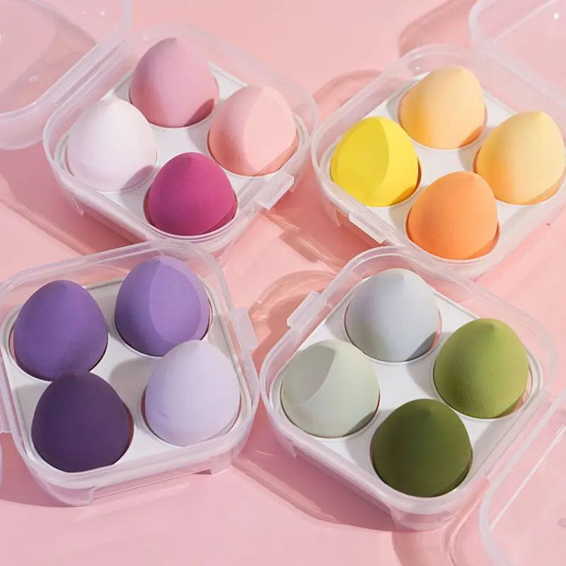 4pcs Makeup Sponge Blender Beauty Egg Cosmetic Puff Soft Foundation Sponges Powder Puff Women Make Up Accessories Beauty Tools Viralgem Store