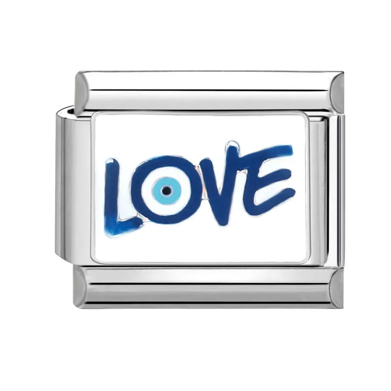 Vintage Amulet Devil Eyes Pyramid Love Heart Beads fit 9mm Italian Charm Links Bracelet Stainless Steel DIY Jewelry Making Gifts Viralgem Store