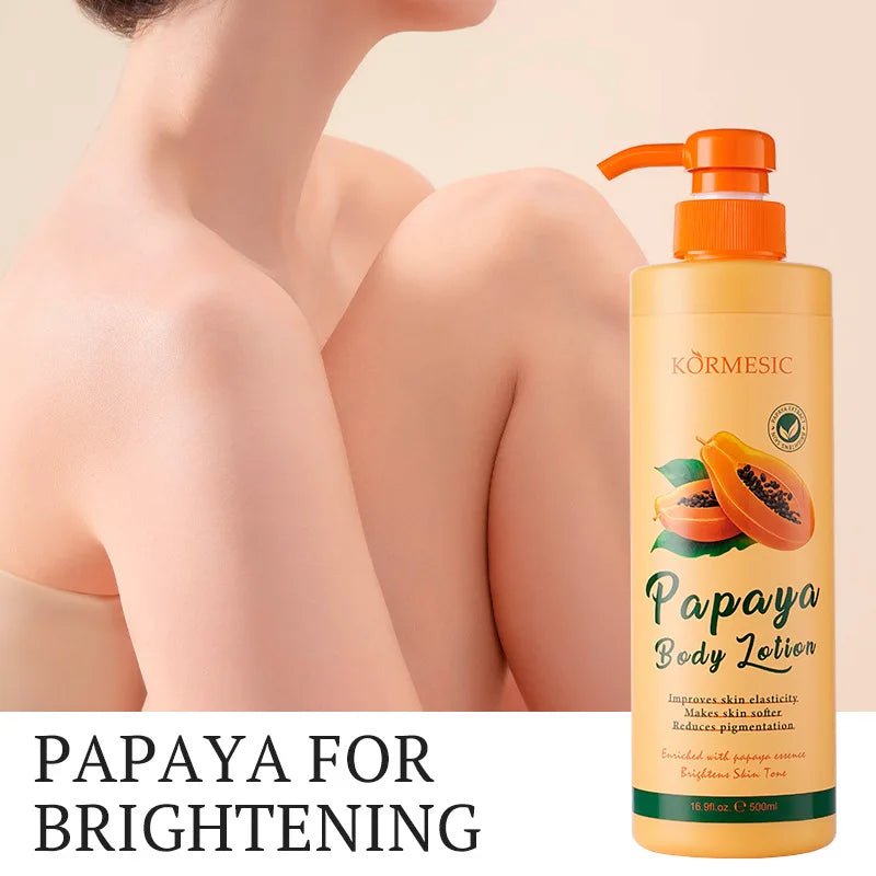 500ML KORMESIC Papaya Body Lotion Cream Moisturising Exfoliating Leg Arm Nourishing Anti Smooth Skin Care Viralgem Store