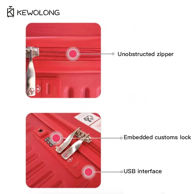 20/25 Inch TSA Lock Travel Suitcase, Shockproof & Scratch-Resistant Hardshell Luggage with Silent Spinner Wheels Trunk Viralgem Store