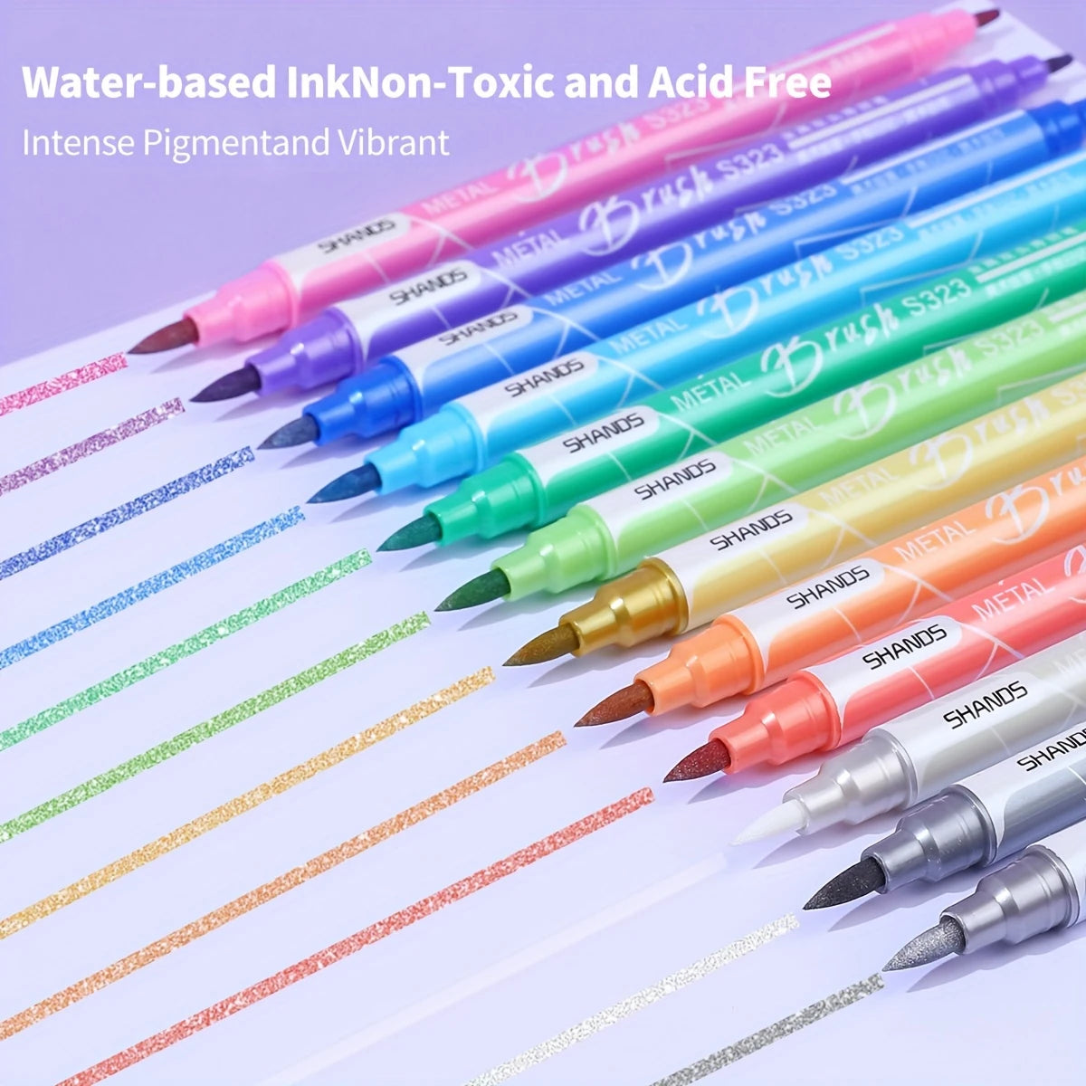 6/12 Pieces Double-ended Color Markers, Art High-value Hand-painted Pens, Suitable for Adults and Children School Office Gifts