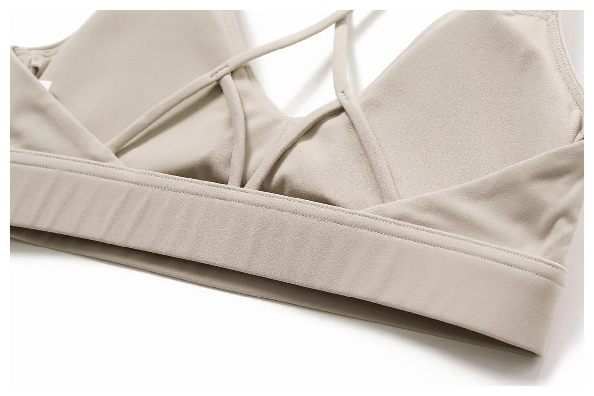 ZC-Spring Tight Brushed Back Yoga Clothes Running Shockproof Sports Bra Quick-Drying Fitness Vest for Women8552