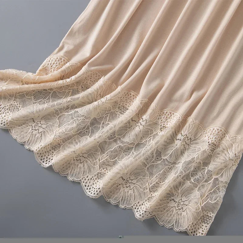 3 Lengths Underskirt Half Slips Dress For Women Summer Thin Ice Silk High Waist Elastic Anti-Penetrating Underskirt Lining Viralgem Store