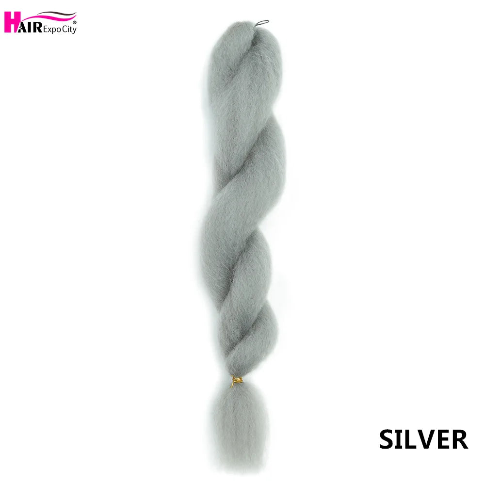 Vixen Crochet Bulk Hair 26 inch Jumbo Synthetic Braiding Hair Fluffy Kinky Straight Crochet Braids Extension Hair Expo City Viralgem Store