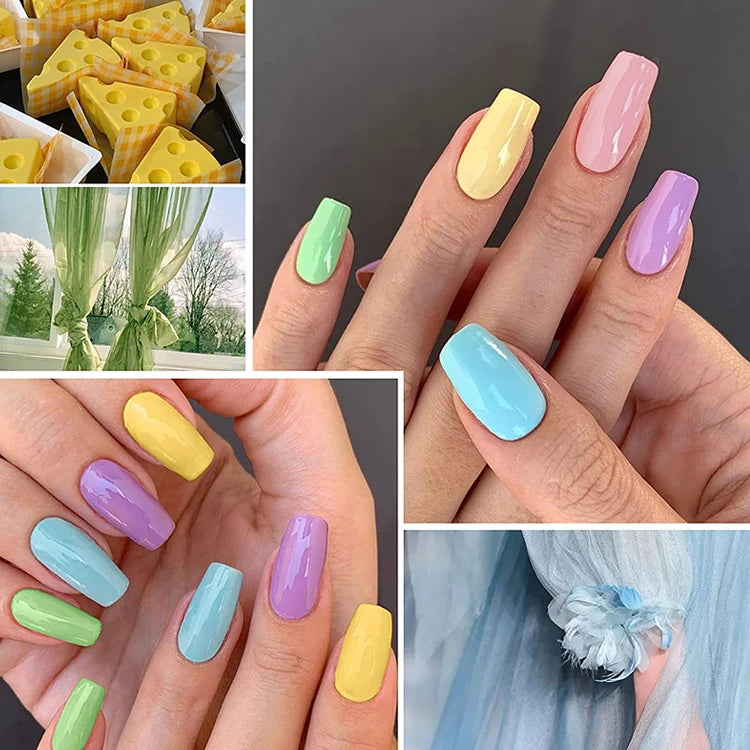 YOKEFELLOW  Pastel Gel Nail Polish Set 6 Colors Spring Summer Macaron Gel Nail Kit Soak Off Nail Art DIY Manicure Gift for Girl Viralgem Store