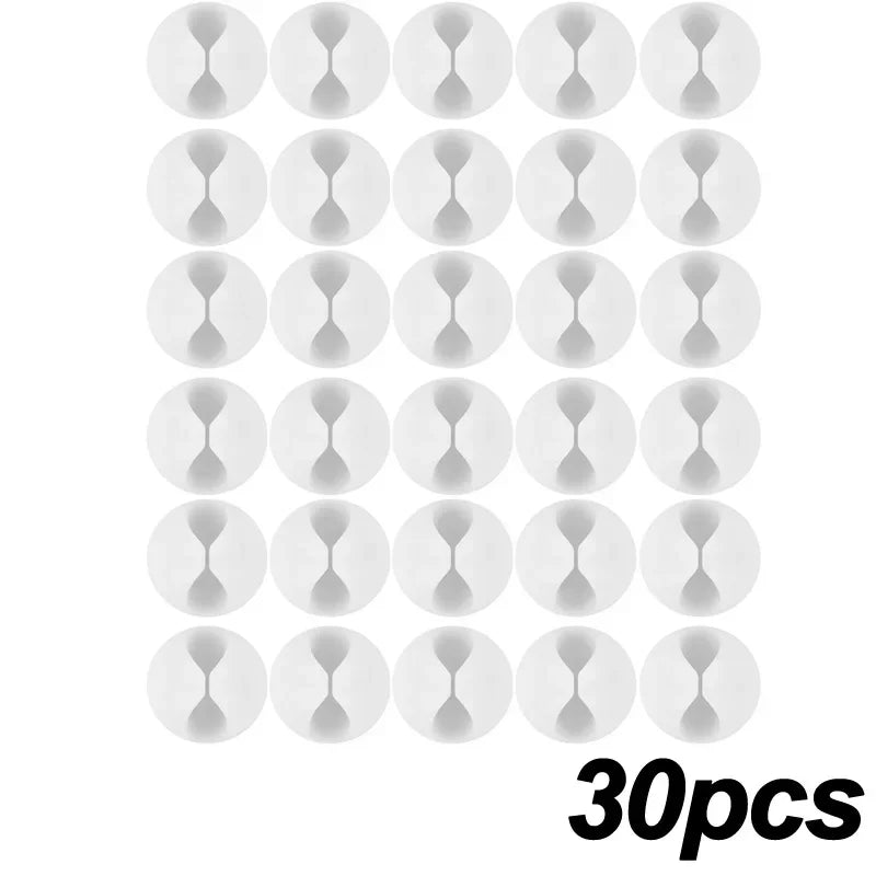 5/50Pcs Mini Cable Winder Organizer USB Charging Cable Clips Desk Tidy Organiser Wire Cord Holder Protectors In Home Office Car Viralgem Store