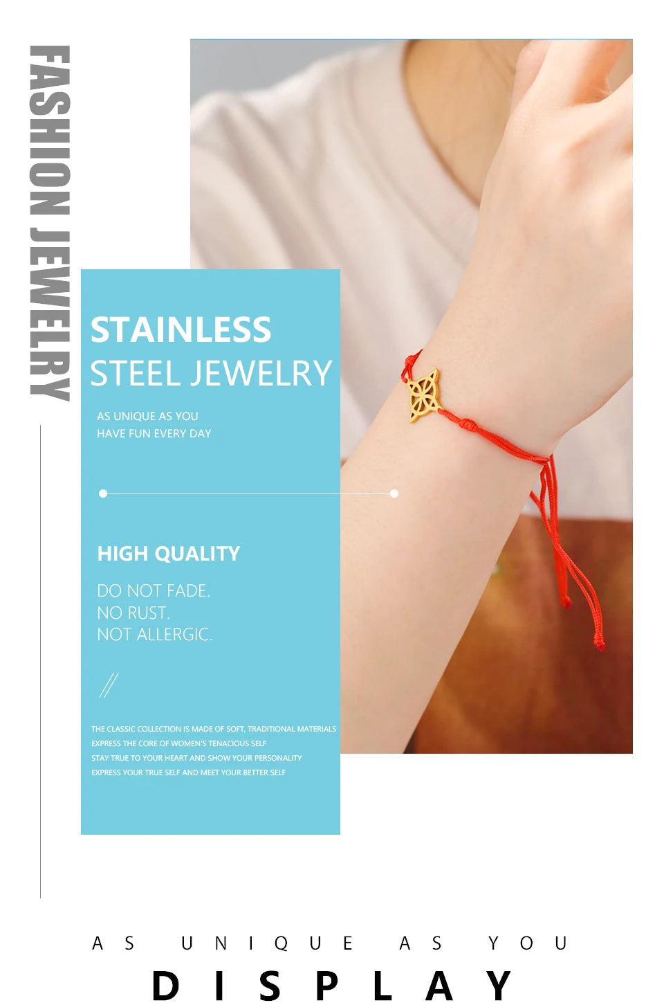 Witch Knot Pendant Stainless Steel Charm Bracelet Vintage Fashion Wax Rope Chain for Women men Good Luck Amulet Jewelry New in Viralgem Store