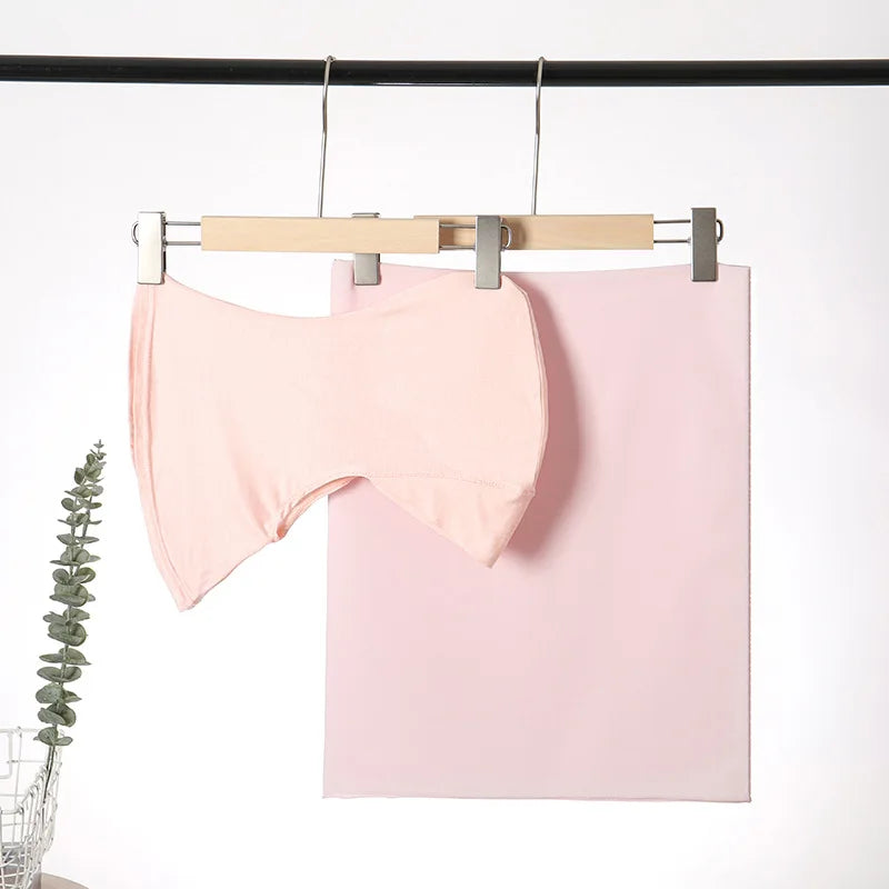 2pcs/set Solid Color Chiffon Hijab Thin Breathable Turban Long Head Scarf With Neck Base Hat For Women Casual Outdoor Viralgem Store