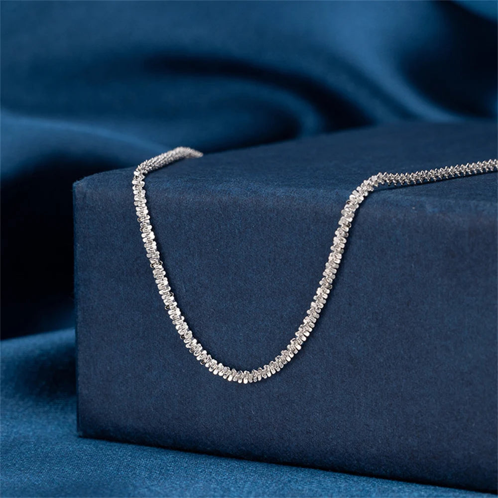 2PCS Shiny Sparkling Simple Silver Color Anklet for Women Simple Elegant Copper Jewelry Female Beach Ankle Bracelet on Foot Viralgem Store