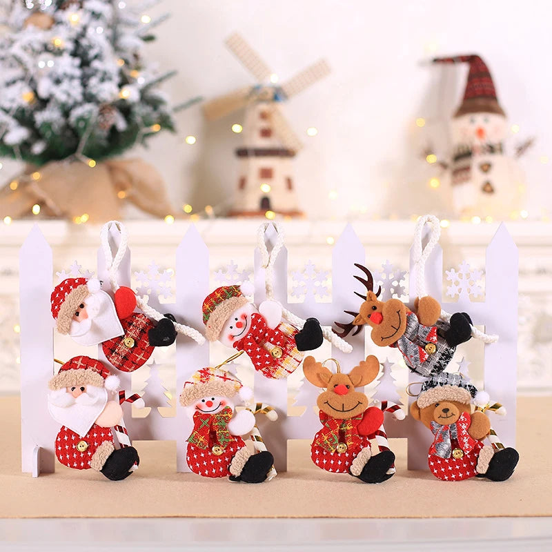 2023 Happy New Year Christmas Ornaments DIY Xmas Gift Santa Claus Snowman Tree Pendant Doll Hang for Home Noel Natal Decorations Viralgem Store