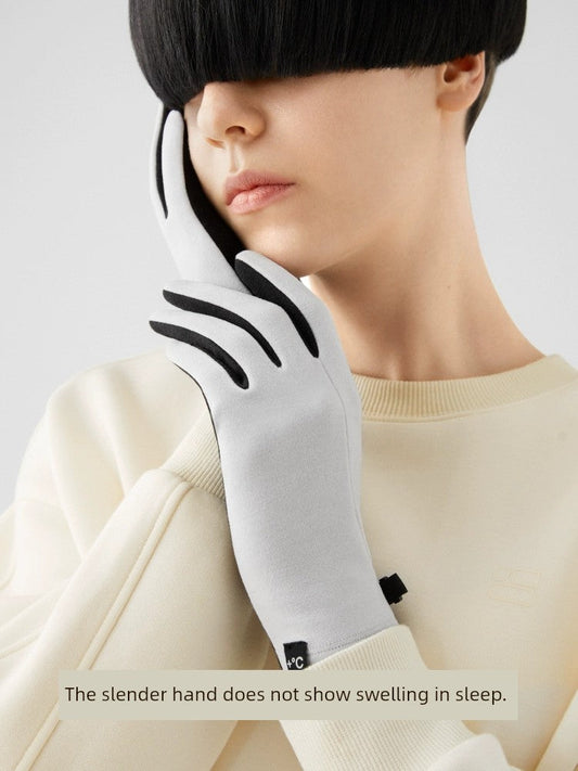 [Same Style as Zhou Dongyu] Banana Inner Hot Leather 301 + Gloves Touch Screen Cycling Skiing Outdoor Keep Warm Men and Women Winter Viralgem Store