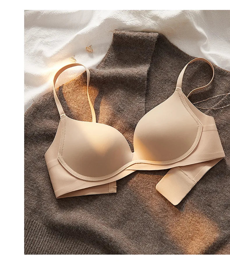 UBAU High-quality lingerie With Beautiful Back, Women's Small Breasts, Sagging-proof, Seamless And Rims-Free Bra