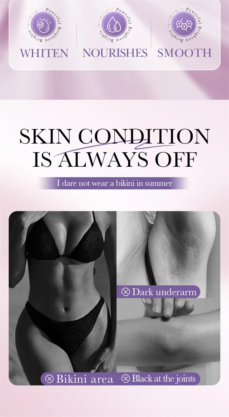 Whitening Cream Private Parts Underarm Bleaching Serum Whiten Butt Knee Brighten Inner Thigh Intimate Parts Dark Remove Melanin Viralgem Store