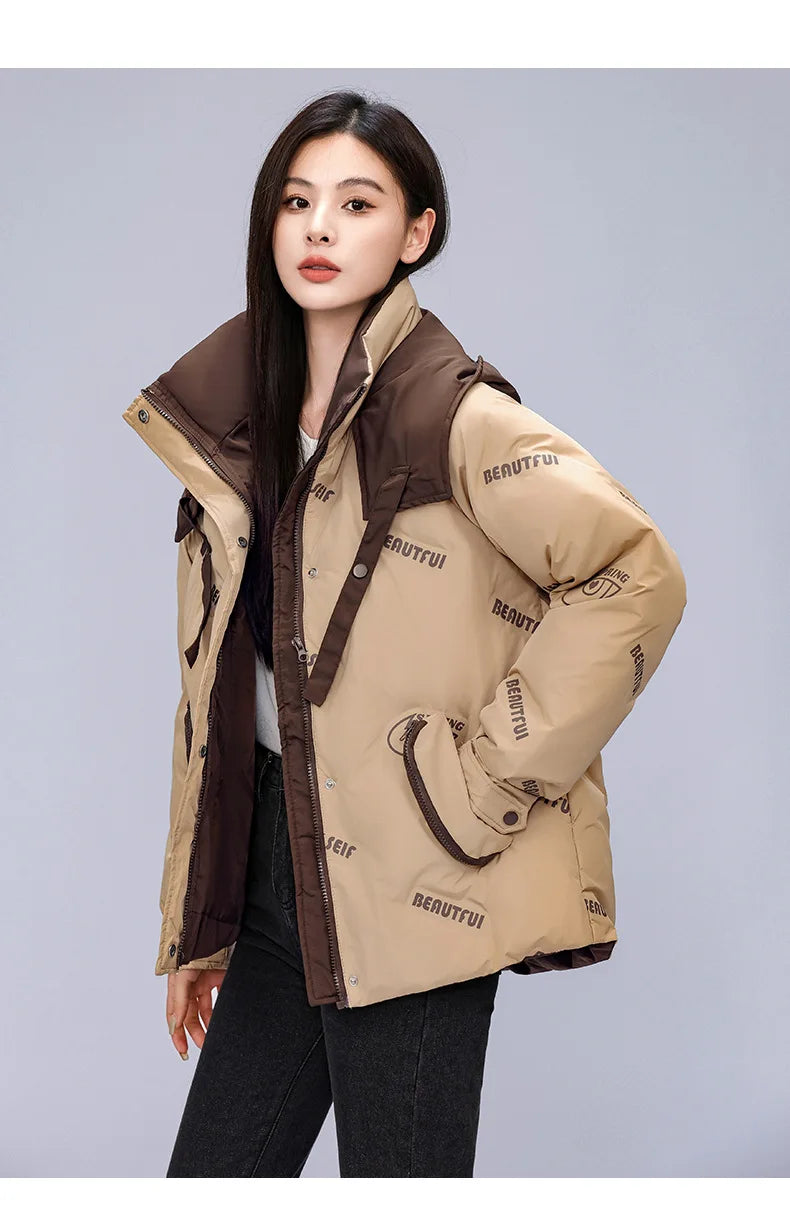 Women Pink Gothic Hoodies Parka 90s Vintage Jacket Overcoat Warm Thicken Coat Harajuku Padded Jacket Clothes Winter Autumn 2024