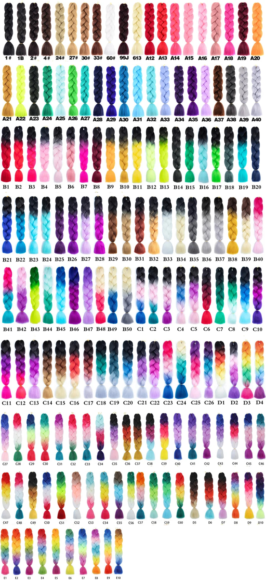 Super Long 165G 200cm Hair Synthetic Jumbo Braiding Hair Extension Heat Resistant Fiber African Ombre Jumbo Braid Hair Women Viralgem Store