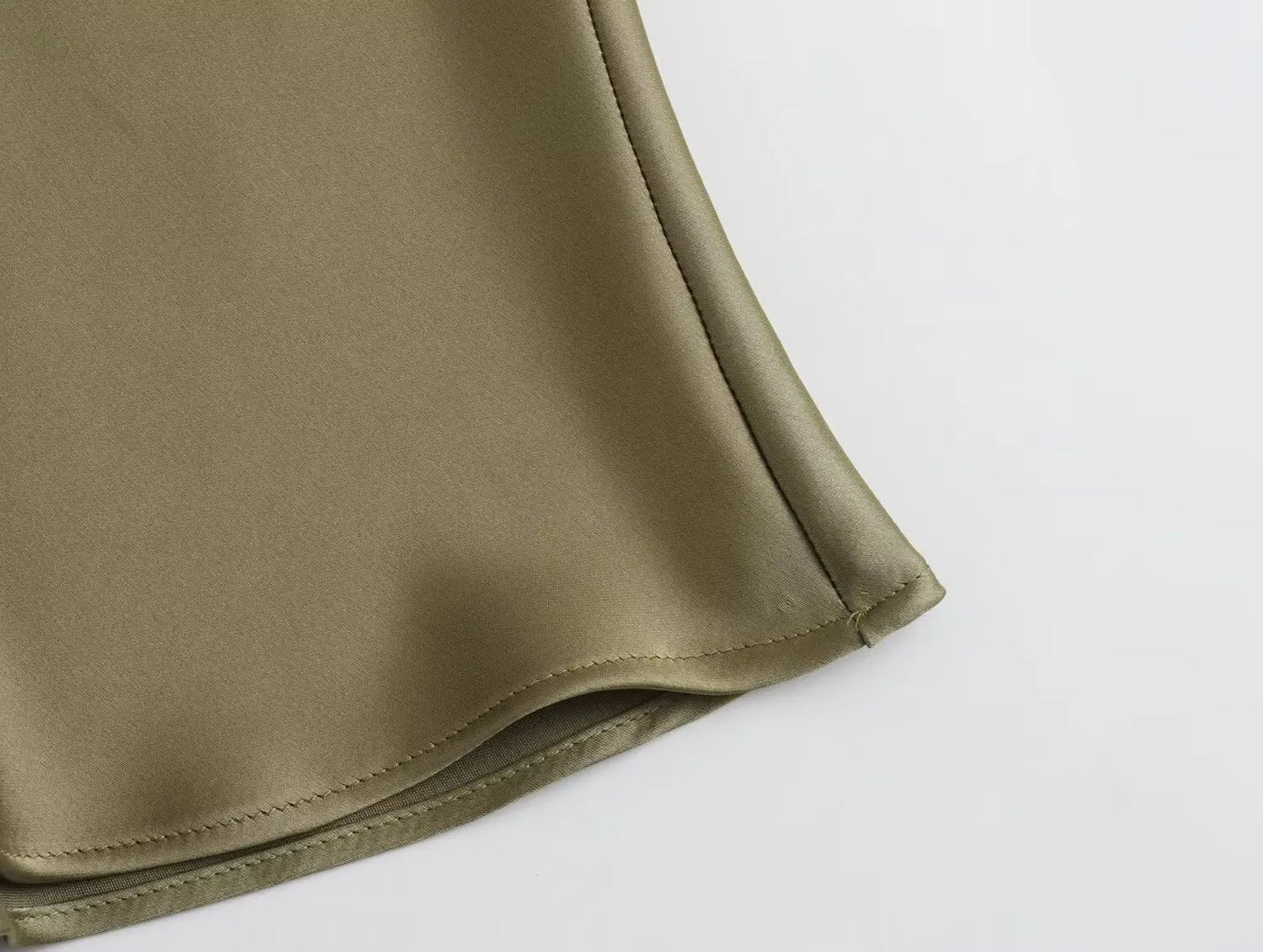 2024 New Women's European And American Style Fashion Silk Satin Texture High Waist Skirt Street Style Elegant Mid-length Skirt