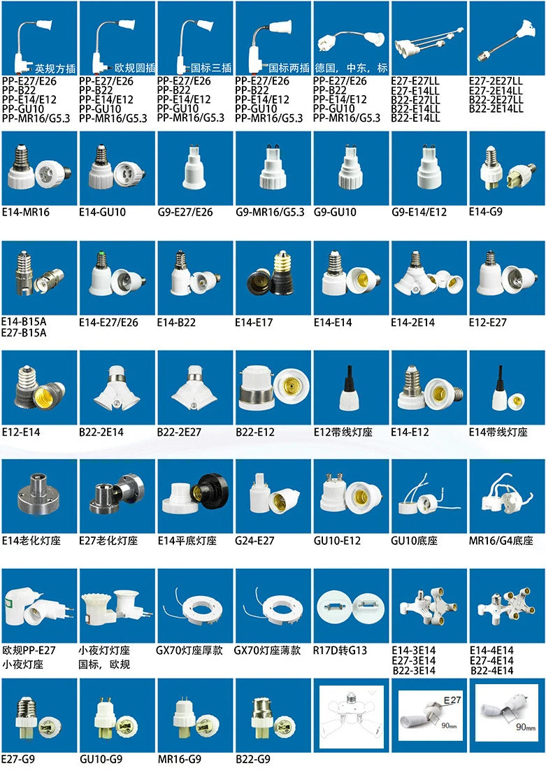 1pcs E27 Track Light Head 360 Rotation LED Light Spotlight Head Base 2 Wire Guide Rail to E27 Lmap Holder White Black Viralgem Store