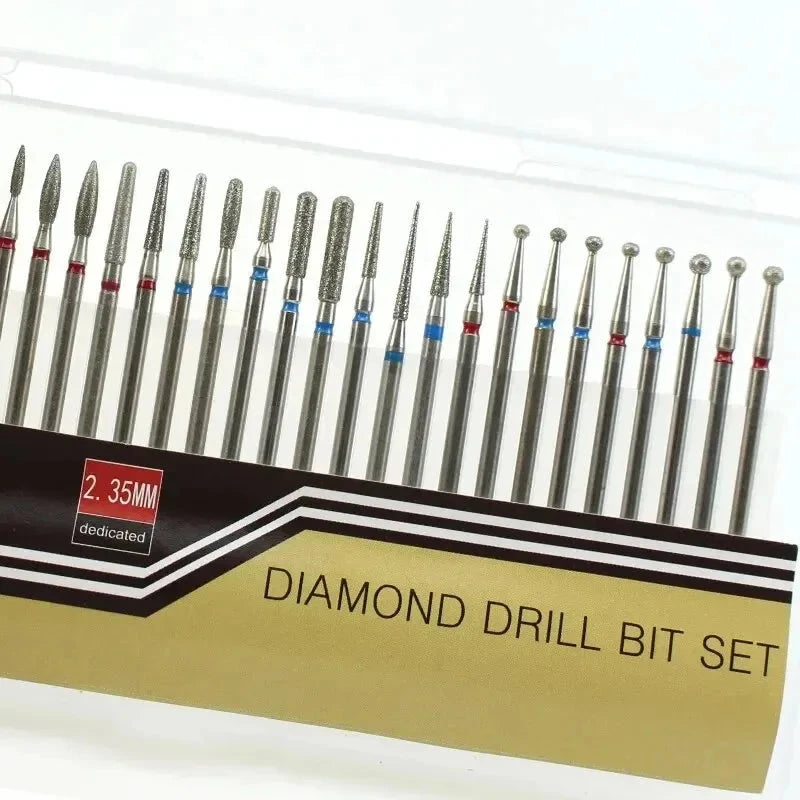30pcs/Set Diamond Burrs Nail Dill Bit Milling Cutter for Manicure Grinding Bits Nail Art Tools Accessories Viralgem Store