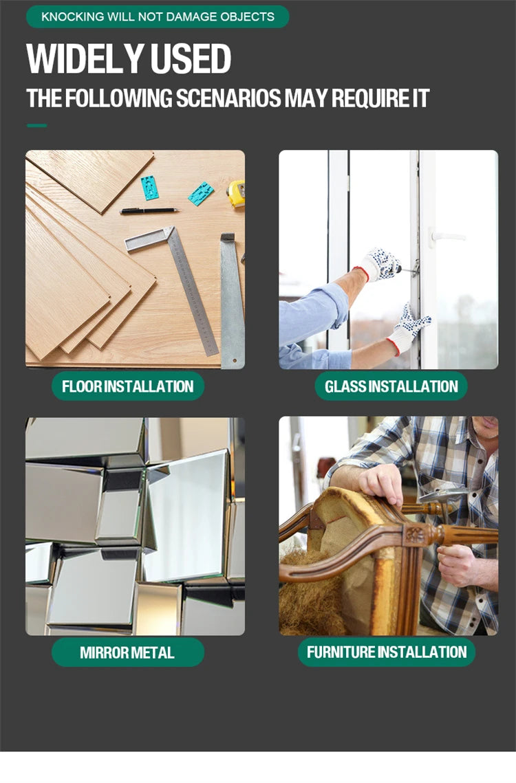 WYNN'S Double-Faced Soft Hammer Mallet Rubber Hammer for Home Flooring Decoration Installation Hand Tool Jewelry Craft DIY Work Viralgem Store