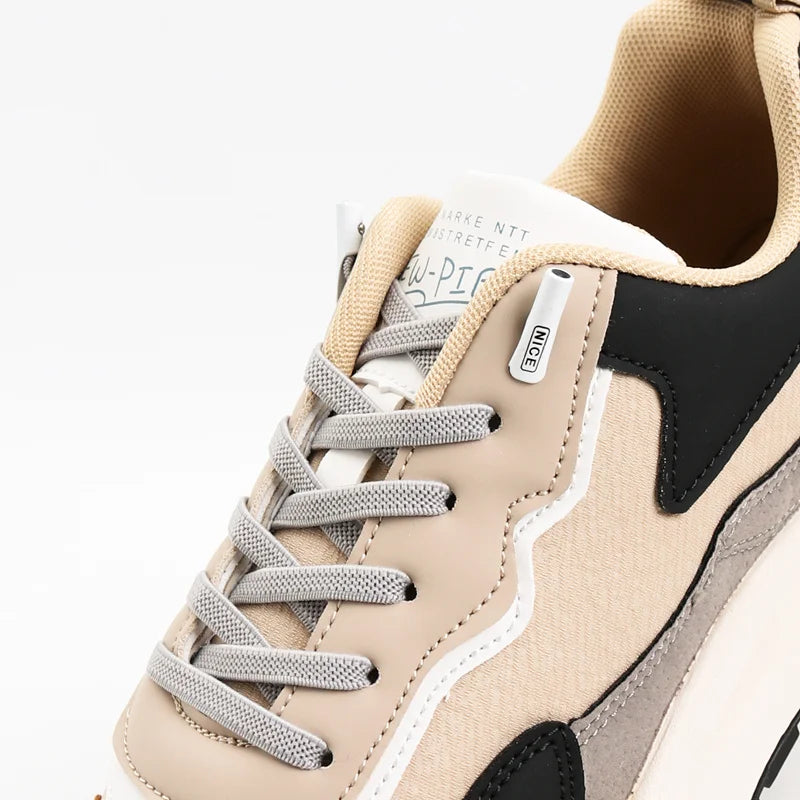 1Pair No Tie Shoelace Elastic Shoelaces Leisure Sneakers Quick Flat Shoelaces Lazy Shoe Laces Nice Buckle Kids and Adult Unisex