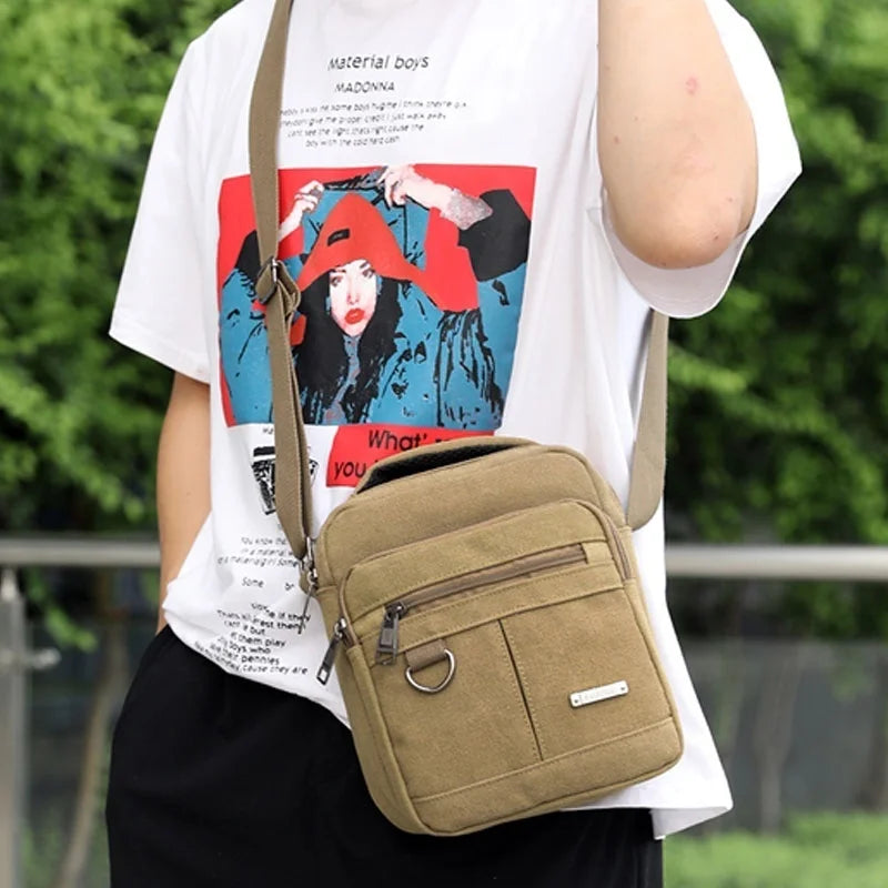 2022 New Men Canvas Shoulder Bag Casual Travel Men's Crossbody Bag Luxury Men Messenger Bags Satchel Handbags Tote