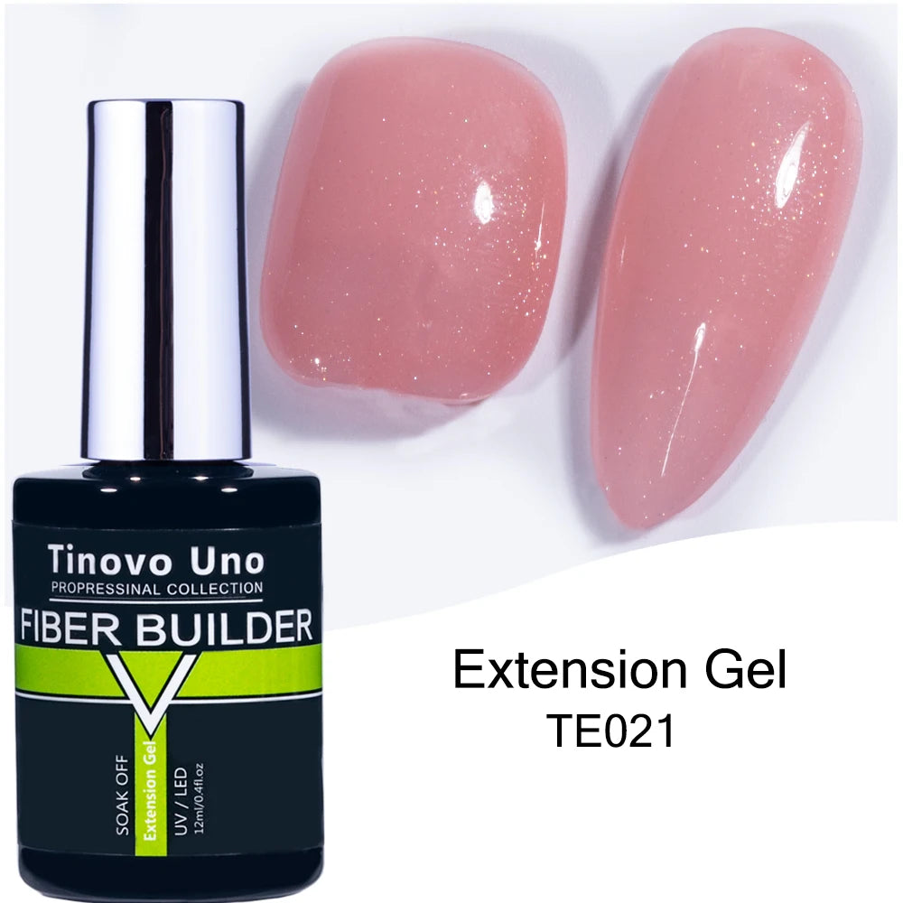 Tinovo Uno 41 Colors Builder Nail Gel in A Bottle Fiber Gel for Extensions Semi Permanent UV Building Poly Acrylic Nails Liquid