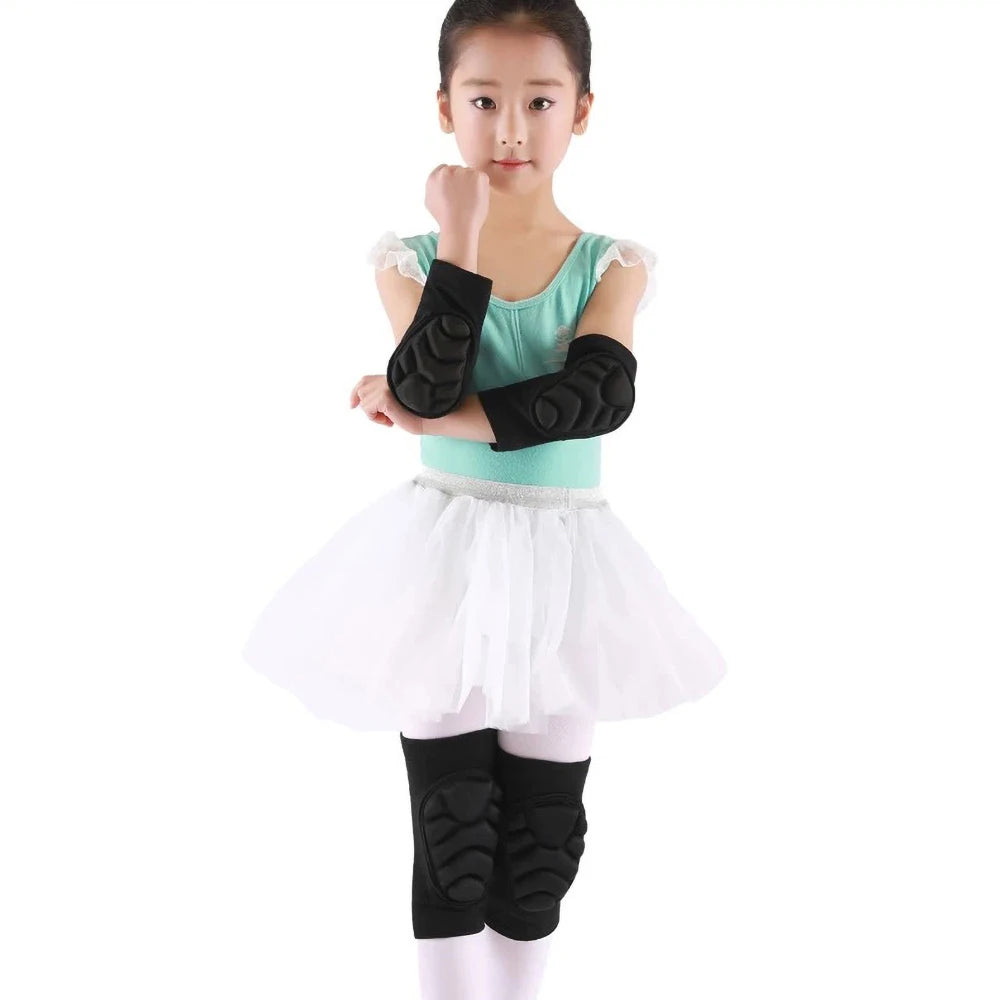 1Pair Thick Sponge Knee Pads Elbow Compression Sleeves Guard Collision Avoidance Sport Protective Kneepad for Kids Child Youth