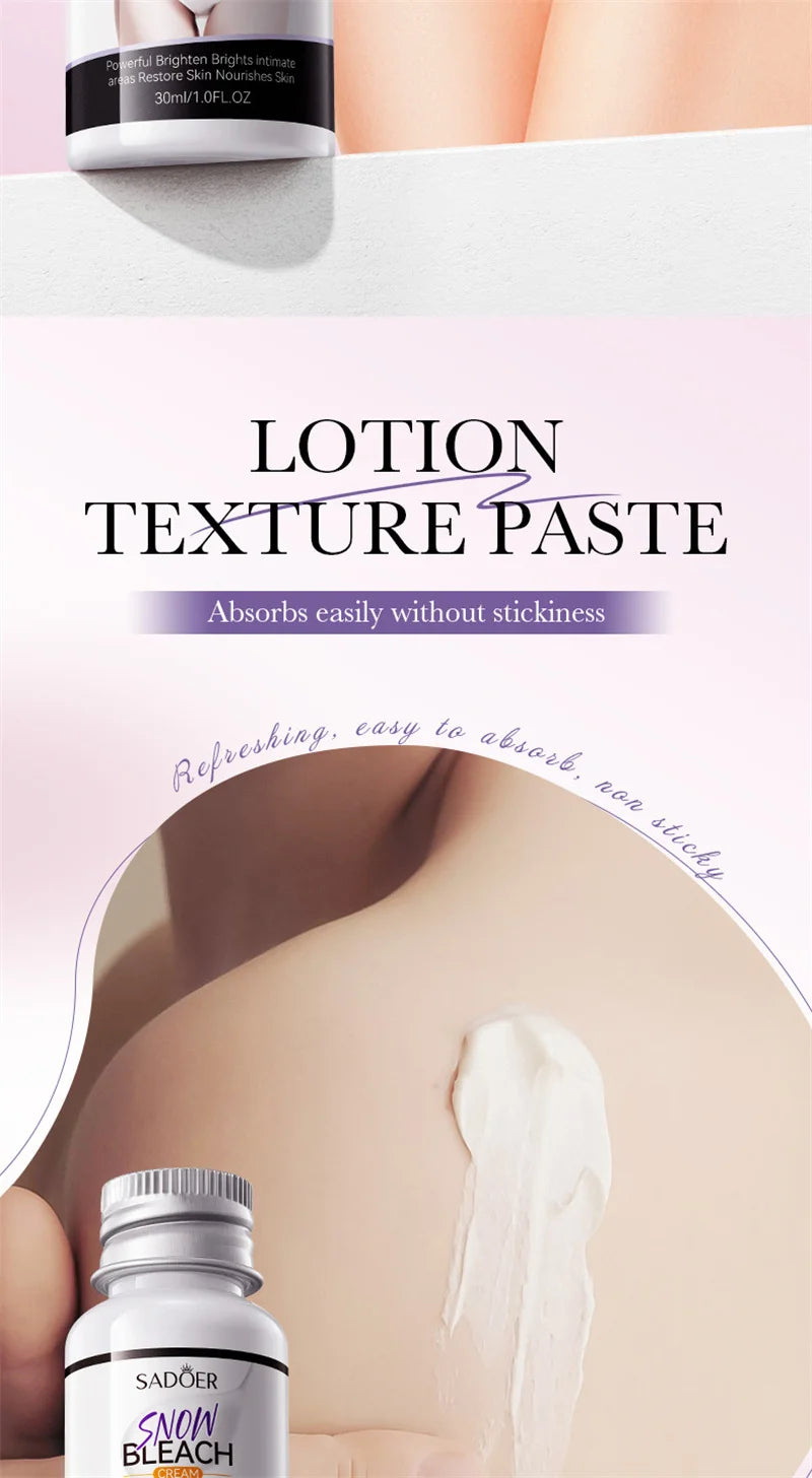 Whitening Cream Private Parts Underarm Bleaching Serum Whiten Butt Knee Brighten Inner Thigh Intimate Parts Dark Remove Melanin Viralgem Store