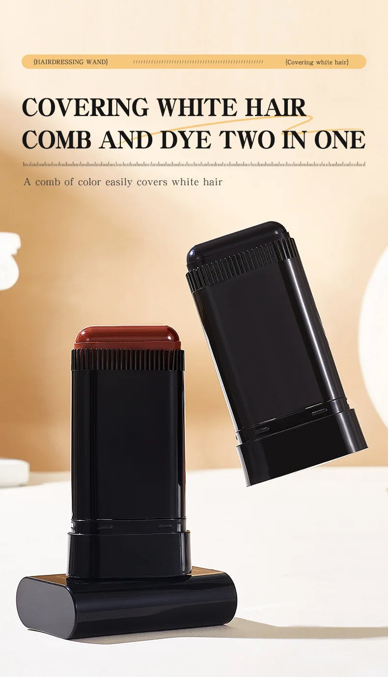 2-in-1 Hair Color Brush & Comb - Instant Gray Coverage, On-The-Go Root Touch Up, Washable Temporary Black Dye for Men/Women Viralgem Store