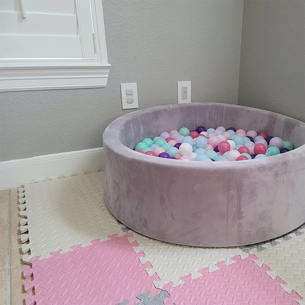 8Pcs/2.5cm Thick Nonslip Baby Crawling Play Mat Soundproof Puzzle Gym Mat for Children's Room and Eco-Friendly Puzzle Mat