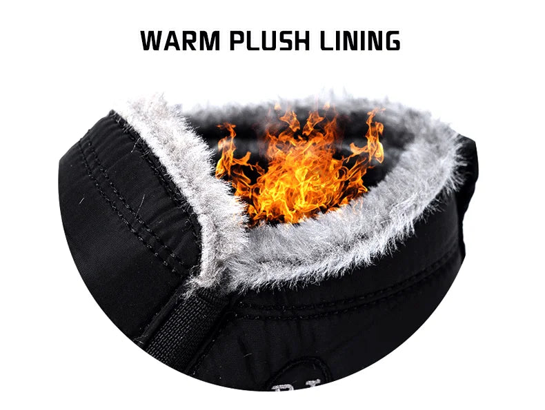 Winter Men Boots Waterproof Snow Boots Warm Fur Casual Men Shoes Antislip Ankel Boots Plush Cotton Shoes