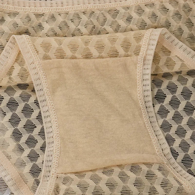 Transparent Women's  Lace Panties Breathable Soft Panties Sexy Lady Perspective Panty MeshUnderpants Intimates Lingerie Briefs Viralgem Store