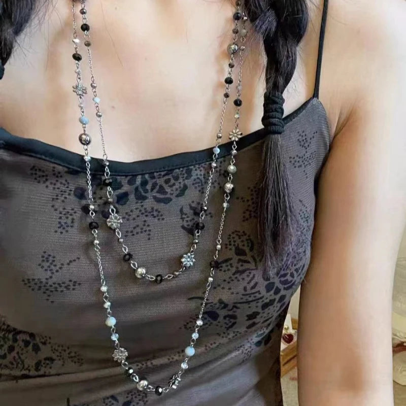 1PC Bohemian Beaded Long Sweater Necklace Women's Fashion Stackable Long Necklace Viralgem Store