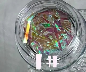 1Box Irregular Aurora Mirror Broken Glass Paper Nail Foil Decals Japanese Laser Patch DIY Rainbow Transfer Piece Manicure Decor#