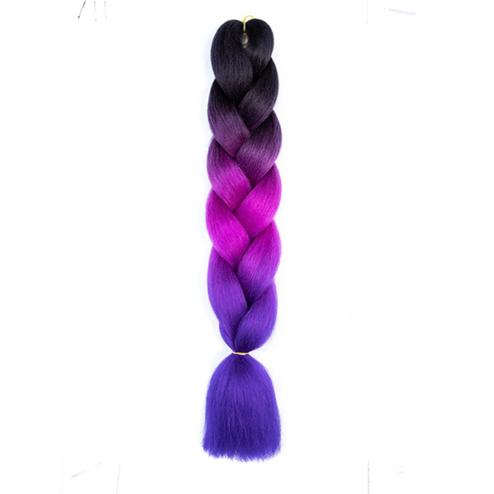 24 Inches DIY Jumbo Braiding Hair Synthetic Hair Extensions Afro Ombre Crochet Braid Hair Wholesale For Women