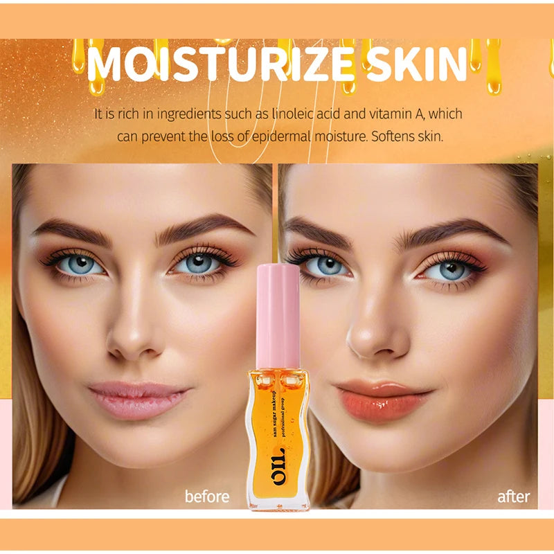 2PCS Fruit Lip Balm Oil Moistens Jelly Lip Gloss Honey Juice Lip Gloss Transparent Glass Lip Gloss Lip Protection Essence