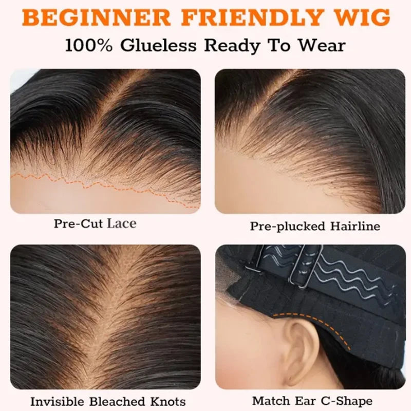 WestKiss Side Part Glueless Layered Cut Human Hair Wig RTG Body Wave 6x8 Lace Closure Wig Pre Plucked Pre Cut Pre Bleached Viralgem Store