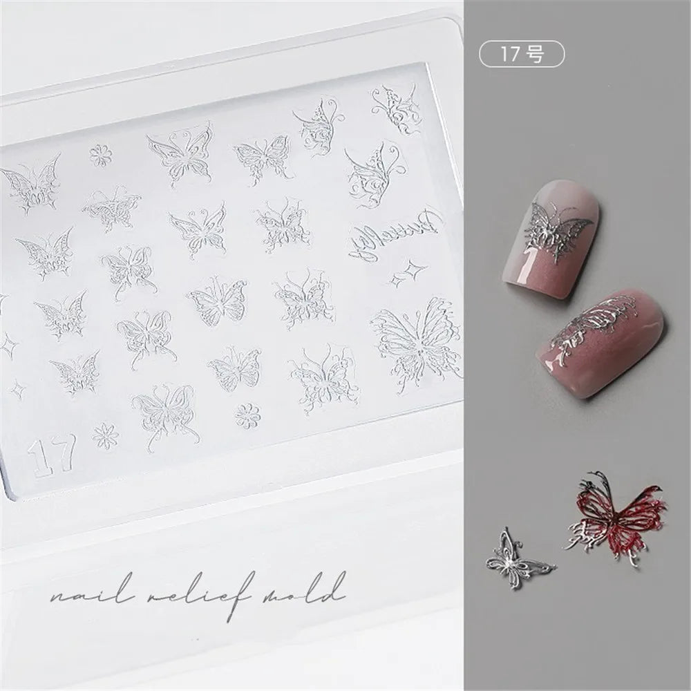 1pc Sweater Knitting Lace 3D Acrylic Mold Nail Art Decoration Nails DIY Design Silicone  Nail Art Template Nail  Mold