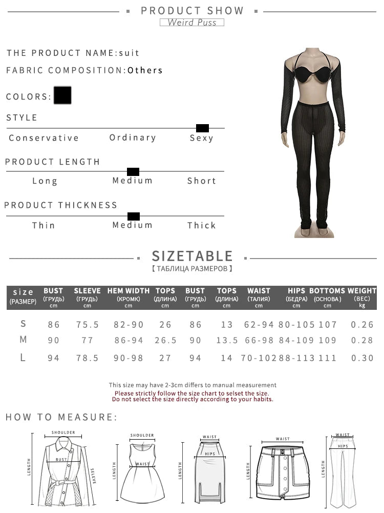 Weird Puss Summer Trend 3 Piece Set Women Spike Mesh Crop Tops+Bandage Bra+Leggings Tight Matching Vacation Streetwear Outfits Viralgem Store