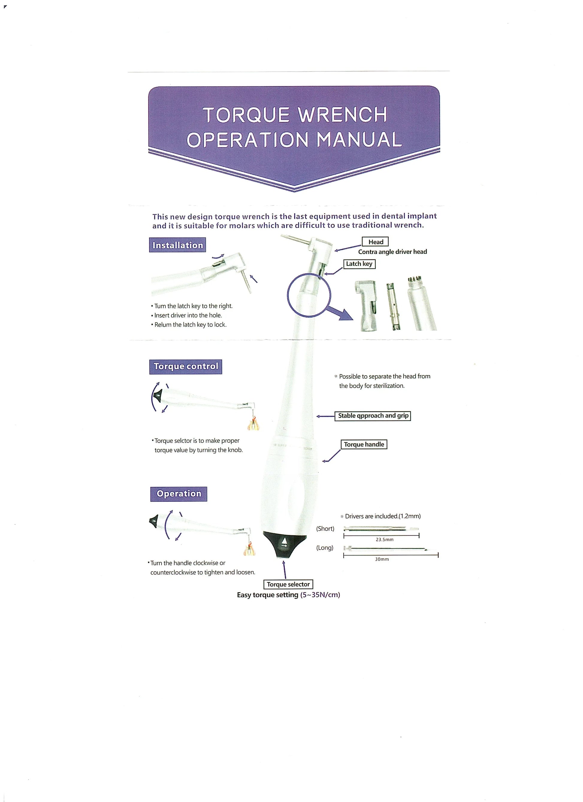 Universal Dental Implant Torque Wrench with 12 Driver Head Kit Hand Driver Screw Handpiece Dental Implant Tool Viralgem Store
