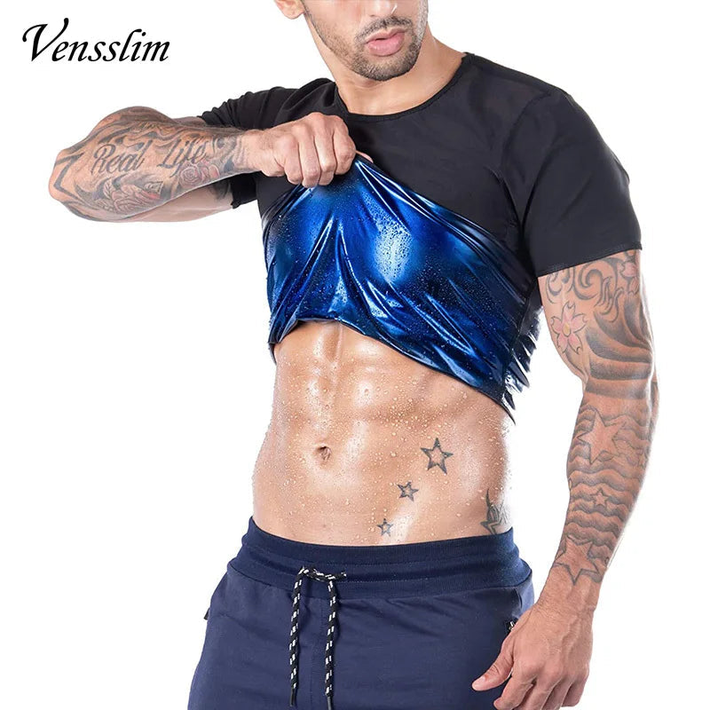 Vensslim Men’s Sauna Suit Sweat Heat Trapping Workout Fat Burner Vest Slimming Body Shaper Tank Top Waist Trainer Fitness Corset Viralgem Store