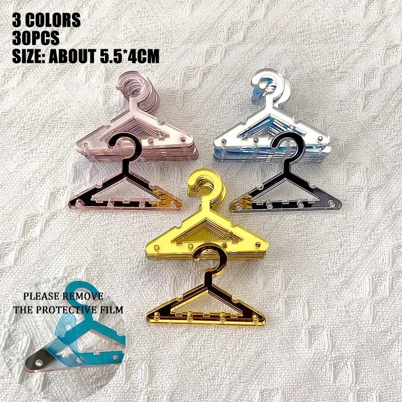 8pcs Hangers Earring Jewelry Hanger Display Stand Acrylic Organizer Creative Coat Hanger Shape Tabletop Ear Stud Jewelry Storage Viralgem Store