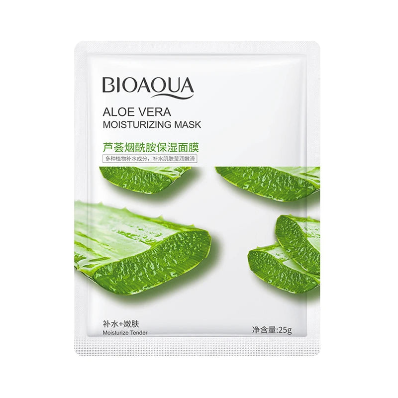 8pcs BIOAQUA Fruit Facial Masks Moisturizing Hydrating Brightening Anti-aging Face Mask Sheet Masks for Face Skin Care Viralgem Store