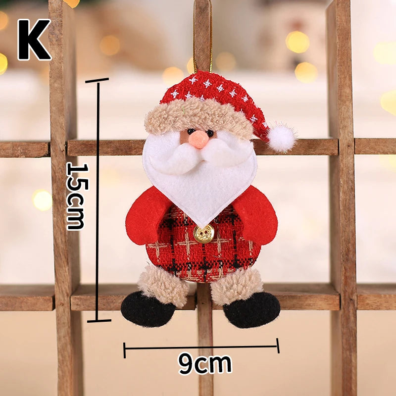 2023 Happy New Year Christmas Ornaments DIY Xmas Gift Santa Claus Snowman Tree Pendant Doll Hang for Home Noel Natal Decorations Viralgem Store