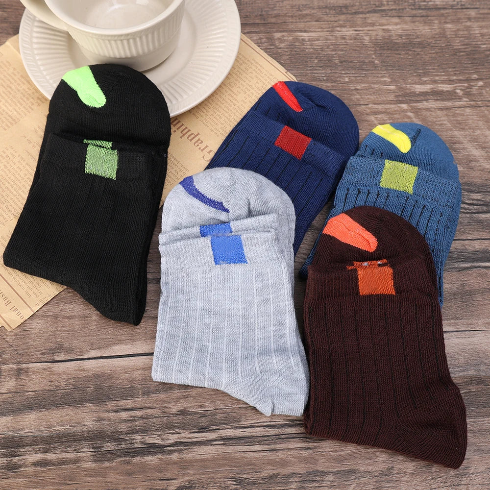 1/5pairs High Quality Men's Socks Casual Breathable Run Sports Socks Male Cotton Socks Winter Black Socks Men Large Size 38-45 Viralgem Store