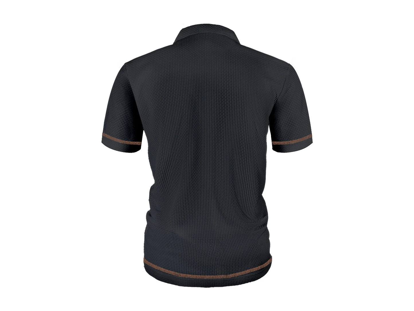 Summer ice silk lapel men's short-sleeved T-shirt men's clothing top
