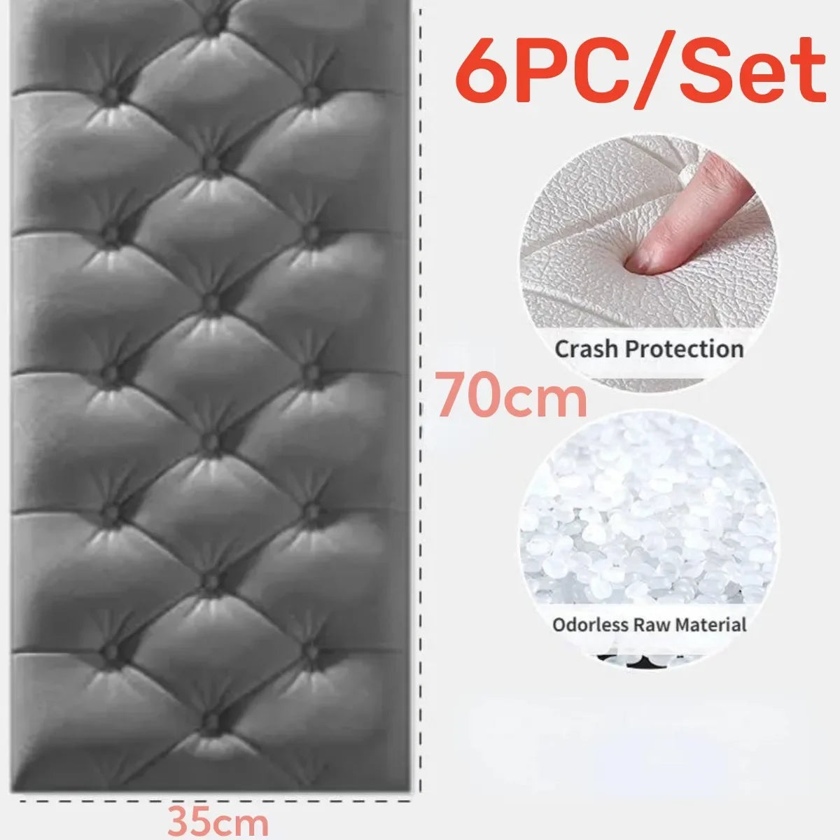 3-6pc/Set Self Adhesive Tile Wall Sticker Home Decor 3D PVC sticker Covers For Kitchen Cupboard Bathroom Waterproof Wallpaper